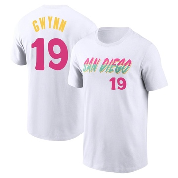 Men's San Diego Padres Tony Gwynn ＃19 2022 City Connect Name & Number T-Shirt - White