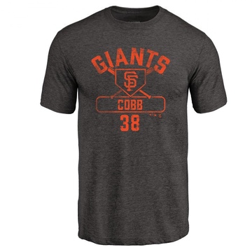 Men's San Francisco Giants Alex Cobb ＃38 Base Runner T-Shirt - Black