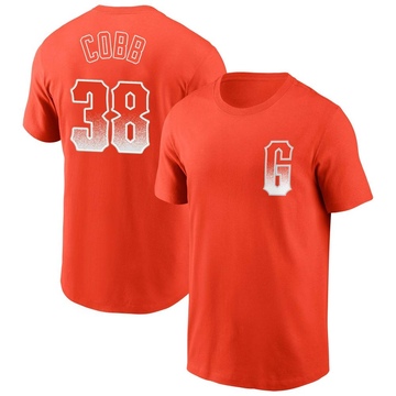 Men's San Francisco Giants Alex Cobb ＃38 City Connect Name & Number T-Shirt - Orange