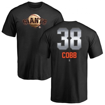 Men's San Francisco Giants Alex Cobb ＃38 Midnight Mascot T-Shirt - Black