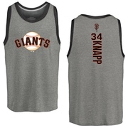 Men's San Francisco Giants Andrew Knapp ＃34 Backer Tank Heathered - Gray