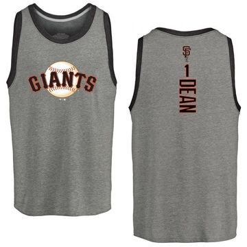 Men's San Francisco Giants Austin Dean ＃1 Backer Tank Heathered - Gray