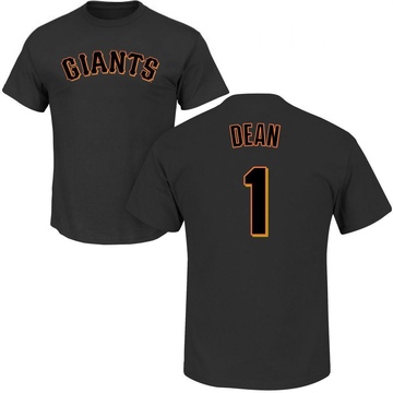Men's San Francisco Giants Austin Dean ＃1 Roster Name & Number T-Shirt - Black