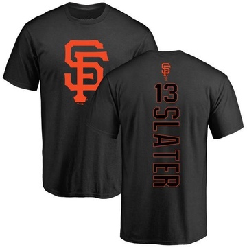 Men's San Francisco Giants Austin Slater ＃13 Backer T-Shirt - Black