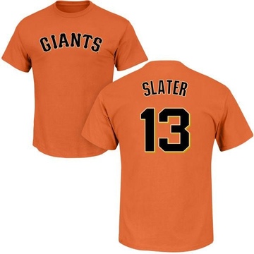 Men's San Francisco Giants Austin Slater ＃13 Roster Name & Number T-Shirt - Orange
