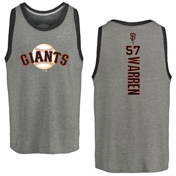 Men's San Francisco Giants Austin Warren ＃57 Backer Tank Heathered - Gray