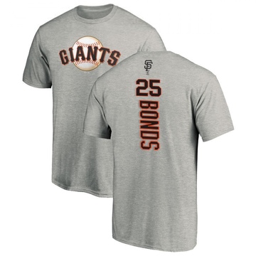 Men's San Francisco Giants Barry Bonds ＃25 Backer T-Shirt Ash