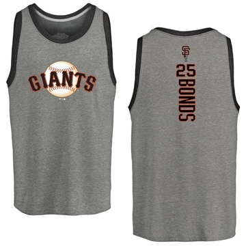 Men's San Francisco Giants Barry Bonds ＃25 Backer Tank Heathered - Gray