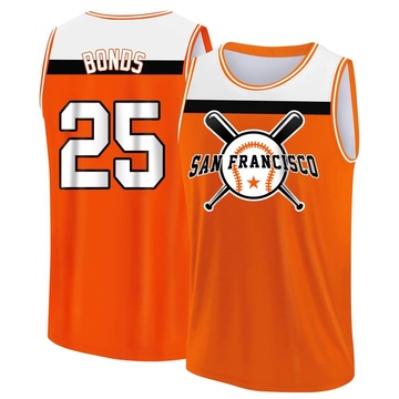 Men's San Francisco Giants Barry Bonds ＃25 Legend Baseball Tank Top - Orange/White