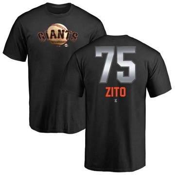 Men's San Francisco Giants Barry Zito ＃75 Midnight Mascot T-Shirt - Black