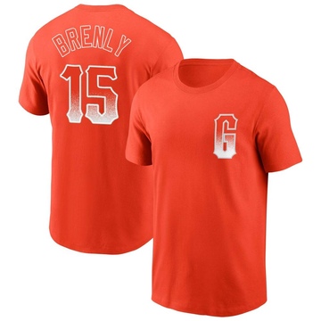 Men's San Francisco Giants Bob Brenly ＃15 City Connect Name & Number T-Shirt - Orange