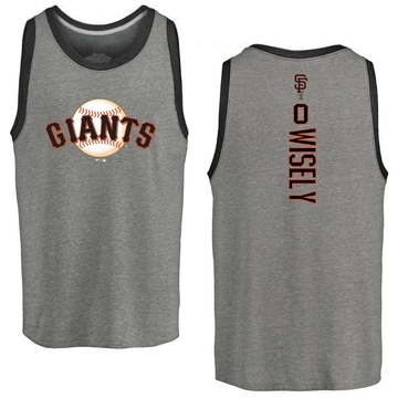 Men's San Francisco Giants Brett Wisely ＃0 Backer Tank Heathered - Gray