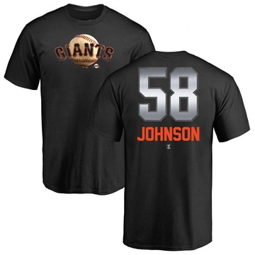 Men's San Francisco Giants Bryce Johnson ＃58 Midnight Mascot T-Shirt - Black