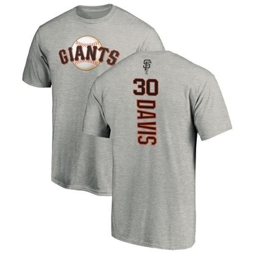 Men's San Francisco Giants Chili Davis ＃30 Backer T-Shirt Ash