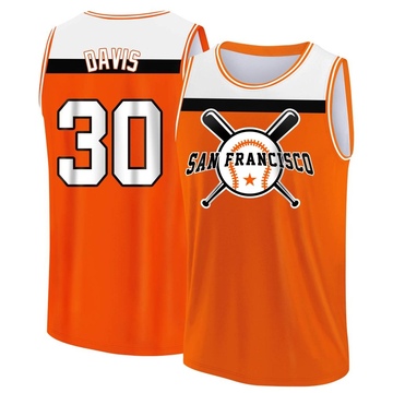 Men's San Francisco Giants Chili Davis ＃30 Legend Baseball Tank Top - Orange/White