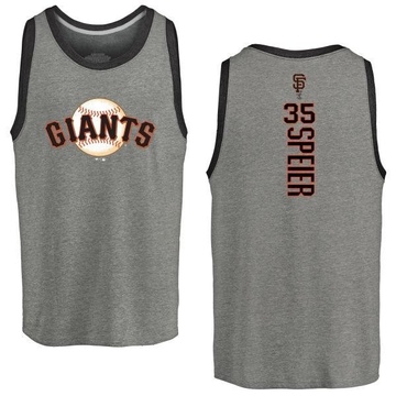 Men's San Francisco Giants Chris Speier ＃35 Backer Tank Heathered - Gray