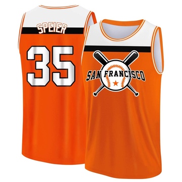 Men's San Francisco Giants Chris Speier ＃35 Legend Baseball Tank Top - Orange/White