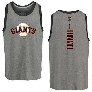 Men's San Francisco Giants Cooper Hummel ＃1 Backer Tank Heathered - Gray