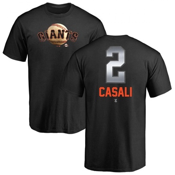 Men's San Francisco Giants Curt Casali ＃2 Midnight Mascot T-Shirt - Black