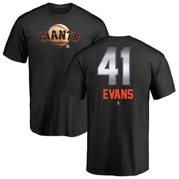 Men's San Francisco Giants Darrell Evans ＃41 Midnight Mascot T-Shirt - Black