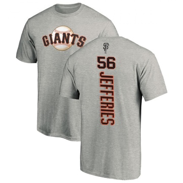 Men's San Francisco Giants Daulton Jefferies ＃56 Backer T-Shirt Ash