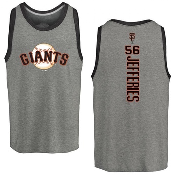 Men's San Francisco Giants Daulton Jefferies ＃56 Backer Tank Heathered - Gray