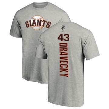 Men's San Francisco Giants Dave Dravecky ＃43 Backer T-Shirt Ash