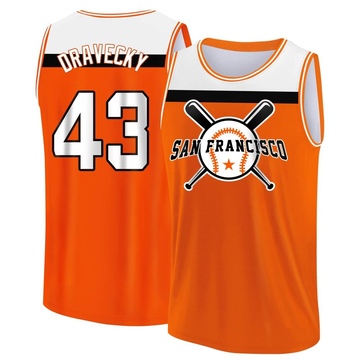 Men's San Francisco Giants Dave Dravecky ＃43 Legend Baseball Tank Top - Orange/White