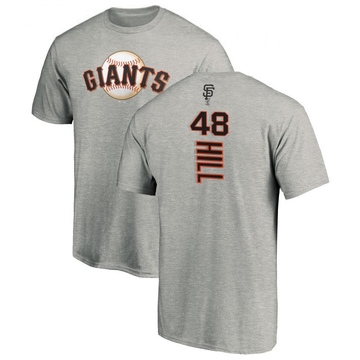 Men's San Francisco Giants Derek Hill ＃48 Backer T-Shirt Ash