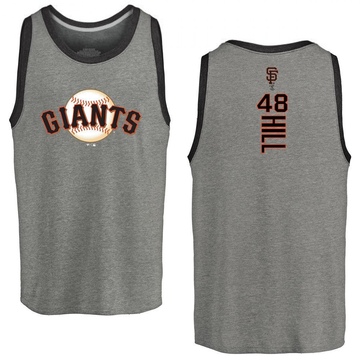 Men's San Francisco Giants Derek Hill ＃48 Backer Tank Heathered - Gray