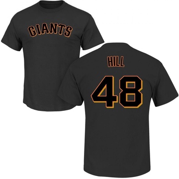 Men's San Francisco Giants Derek Hill ＃48 Roster Name & Number T-Shirt - Black