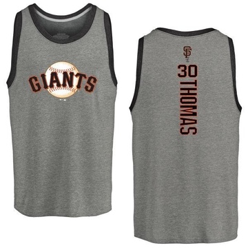 Men's San Francisco Giants Derrel Thomas ＃30 Backer Tank Heathered - Gray