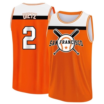 Men's San Francisco Giants Dick Dietz ＃2 Legend Baseball Tank Top - Orange/White