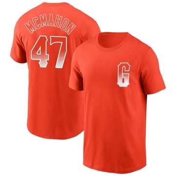 Men's San Francisco Giants Don Mcmahon ＃47 City Connect Name & Number T-Shirt - Orange