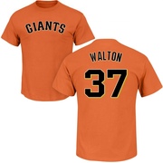 Men's San Francisco Giants Donovan Walton ＃37 Roster Name & Number T-Shirt - Orange