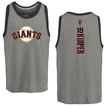 Men's San Francisco Giants Duane Kuiper ＃18 Backer Tank Heathered - Gray