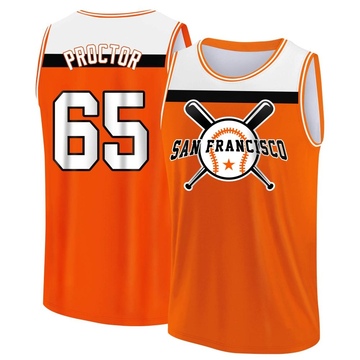 Men's San Francisco Giants Ford Proctor ＃65 Legend Baseball Tank Top - Orange/White