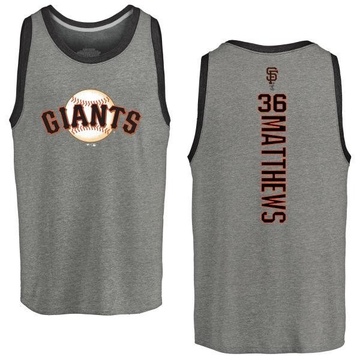 Men's San Francisco Giants Gary Matthews ＃36 Backer Tank Heathered - Gray