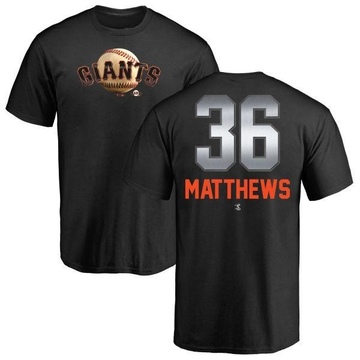 Men's San Francisco Giants Gary Matthews ＃36 Midnight Mascot T-Shirt - Black