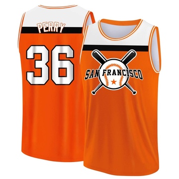 Men's San Francisco Giants Gaylord Perry ＃36 Legend Baseball Tank Top - Orange/White