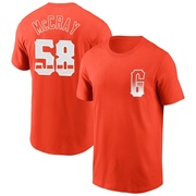 Men's San Francisco Giants Grant McCray ＃58 City Connect Name & Number T-Shirt - Orange