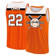 Men's San Francisco Giants Hal Lanier ＃22 Legend Baseball Tank Top - Orange/White