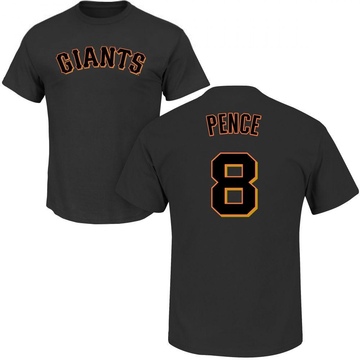 Men's San Francisco Giants Hunter Pence ＃8 Roster Name & Number T-Shirt - Black
