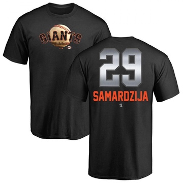 Men's San Francisco Giants Jeff Samardzija ＃29 Midnight Mascot T-Shirt - Black