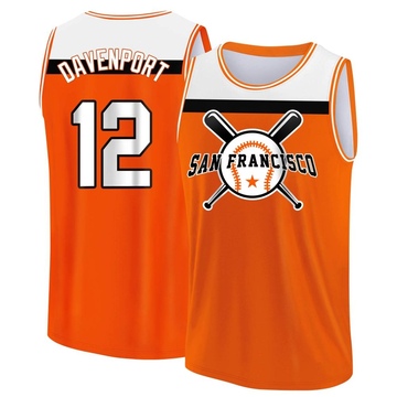 Men's San Francisco Giants Jim Davenport ＃12 Legend Baseball Tank Top - Orange/White