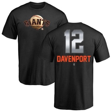 Men's San Francisco Giants Jim Davenport ＃12 Midnight Mascot T-Shirt - Black