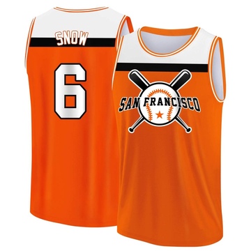 Men's San Francisco Giants J.t. Snow ＃6 Legend Baseball Tank Top - Orange/White