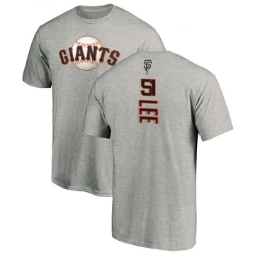 Men's San Francisco Giants Jung Hoo Lee ＃51 Backer T-Shirt Ash