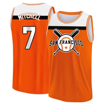 Men's San Francisco Giants Kevin Mitchell ＃7 Legend Baseball Tank Top - Orange/White