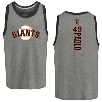 Men's San Francisco Giants Kevin Padlo ＃49 Backer Tank Heathered - Gray